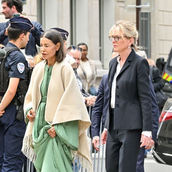 La princesse Lalla Meryem et Claude Chirac lors des funérailles de B. Chirac à la basilique Sainte-Clotilde à Paris (7e) le 12 juin 2026. L’ancienne première dame de France est décédée le 5 juin 2026 à l’âge de 93 ans. 
© Jacovides / Liewig / Bestimage