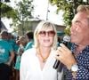 Chantal Ladesou, marraine historique, a de nouveau répondu présente pour soutenir cette belle cause.

Chantal Ladesou, Hervé Pouchol lors de la 6ème édition du tournoi de pétanque caritative Turquoise place des lices au profit pour la deuxième année de l’association soleil d’enfance.
Saint-Tropez, le 10 août 2025.

© Jack Tribeca / Bestimage