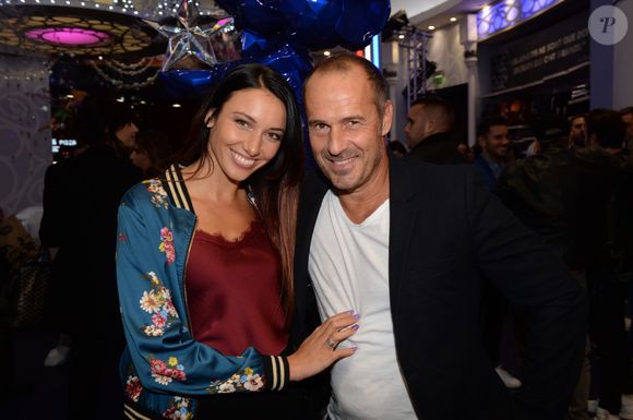 Delphine Wespiser (Miss France) et son compagnon Roger Erhart - 1er anniversaire de la collaboration entre l'artiste contemporain R.Orlinski avec le parc Disneyland Paris, au Disney Store, à Paris, France. © Rachid Bellak/Bestimage