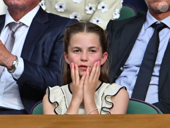 La princesse Charlotte à finale homme du tournoi de tennis de Wimbledon, le 13 juillet 2025.

Photo : Goff / Bestimage