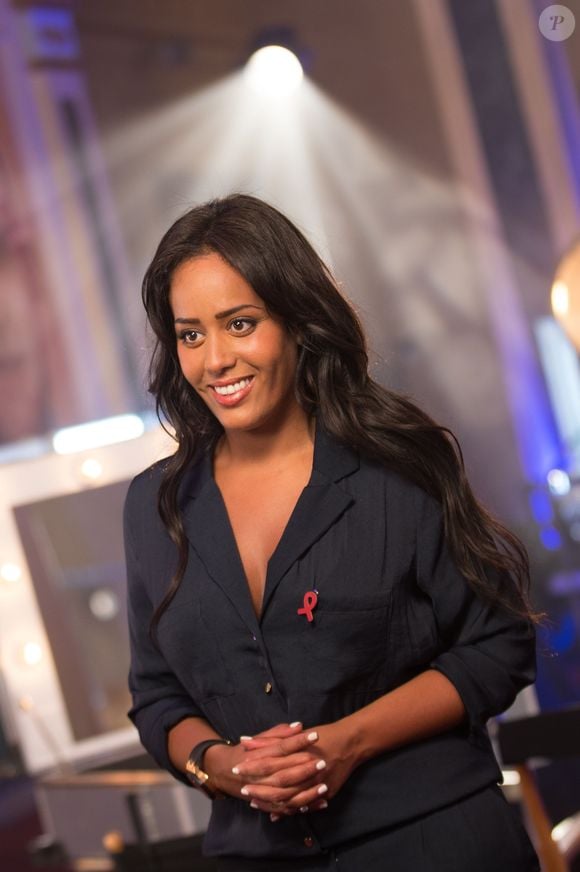 Exclusif - Amel Bent - Jour 2 - Studio - Enregistrement de l'émission du "Sidaction 2014 : La télé chante contre le Sida" le 25 mars 2014 au thêatre Mogador à Paris, pour une diffusion le 5 avril 2014 sur France 2. Agence / Bestimage