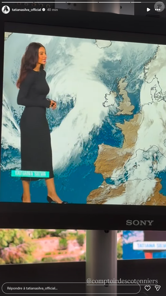 Et le résultat est à la hauteur !

Tatiana Silva en robe noire pour présenter la météo sur TF1.