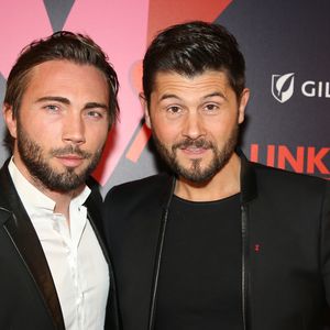 Christophe Beaugrand et son mari Ghislain Gerin lors du gala de charité le grand bal "ParAmour' à l'hôtel de ville de Paris, France, le 14 février 2019. L’ensemble des bénéfices récoltés lors de la soirée seront reversés à la lutte contre le sida (PARISSANSANSSIDA). © Denis Guignebourg/Bestimage