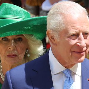 Cérémonie d’accueil à Windsor d'Emmanuel Macron (président de la République Française) et de Brigitte Macron au château de Windsor par le Le roi Charles III d'Angleterre et Camilla Parker Bowles, reine consort d'Angleterre, Le prince William, prince de Galles, et Catherine (Kate) Middleton, princesse de Galles, et visite de la Royal Collection, le 8 juillet 2025.  © Ludovic Marin / Pool / Bestimage