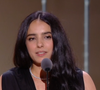 Hafsia Herzi, elle, décroche le César de la meilleure actrice, pour son rôle dans "Borgo"
Meilleure actrice : Hafsia Herzi dans "Borgo", César 2025, capture d'écran Canal+