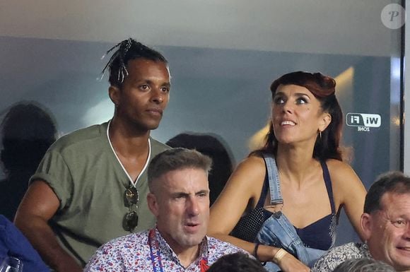 Zaz - People dans les tribunes lord du match d'ouverture de la Coupe du Monde de Rugby France 2023 avant le match de la Poule A entre la France et la Nouvelle-Zélande au Stade de France à Saint-Denis le 8 septembre 2023.  © Dominique Jacovides/Bestimage