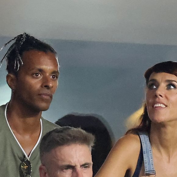 Zaz - People dans les tribunes lord du match d'ouverture de la Coupe du Monde de Rugby France 2023 avant le match de la Poule A entre la France et la Nouvelle-Zélande au Stade de France à Saint-Denis le 8 septembre 2023.  © Dominique Jacovides/Bestimage