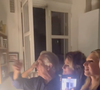 Retrouvailles entre les membres de "William à midi" chez William Leymergie et Sophie Davant à Paris.