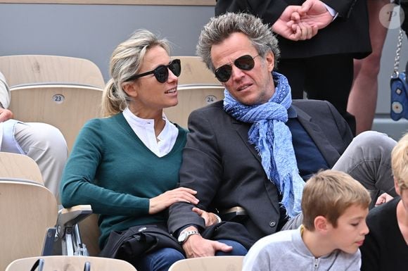 Anne-Sophie Lapix et son mari Arthur Sadoun assistent aux Internationaux de France de tennis 2019 - Quatorzième jour à Roland Garros le 8 juin 2019 à Paris, France. Photo Laurent Zabulon / ABACAPRESS.COM