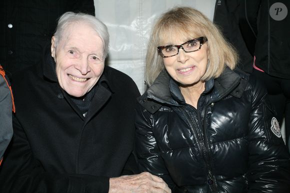 Rétro - Le professeur Christian Cabrol et Mireille Darc lors de la Course du Coeur, le 30 mars 2016