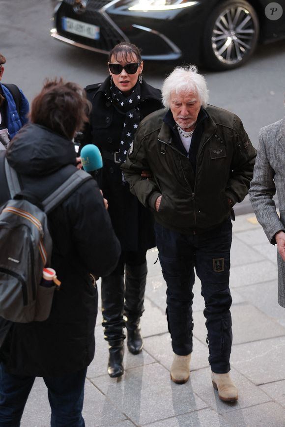 Le chanteur, auteur et compositeur français Hugues Aufray lors d'une messe à la mémoire de l'actrice française Brigitte Bardot à l'église Saint-Roch à Paris, le 28 janvier 2026. Photo by Nasser Berzane/ABACAPRESS.COM