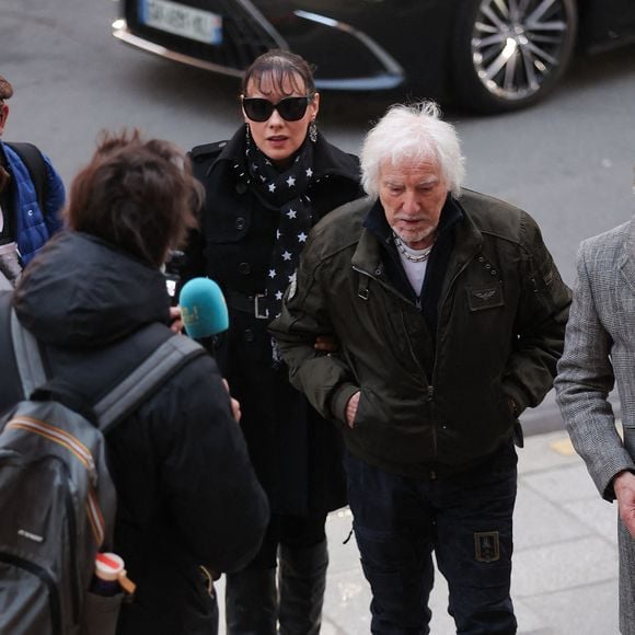Le chanteur, auteur et compositeur français Hugues Aufray lors d'une messe à la mémoire de l'actrice française Brigitte Bardot à l'église Saint-Roch à Paris, le 28 janvier 2026. Photo by Nasser Berzane/ABACAPRESS.COM