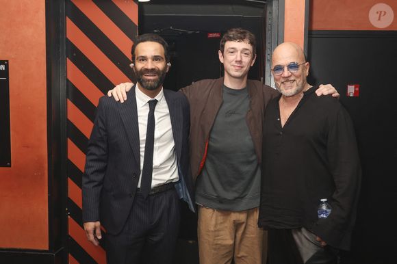 Exclusif - Ycare , Renaud Rebillaud, Pascal Obispo en backstage du second concert d'Ycare à l'Olympia, à Paris, France, le 7 mars 2026. © Jack Tribeca/Bestimage