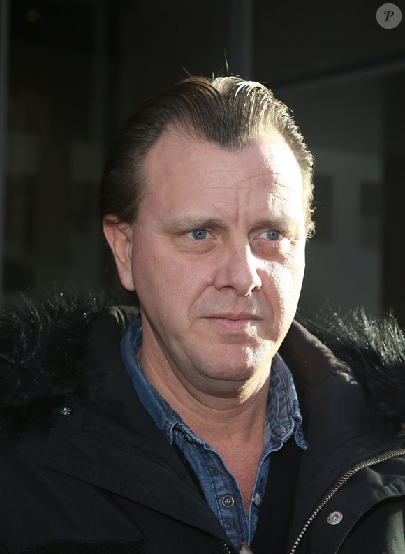 Exclusif - Le producteur Claude François Jr (Fils de Claude François) dans les rues de Paris. Le 5 janvier 2017. Agence / Bestimage