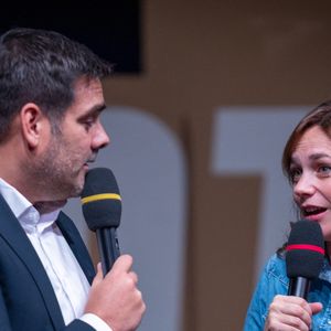 Matthieu Lartot, Nathalie Pechalat lors du Grand prix de l'insertion par le sport pour demain le sport à la Maison de la radio (Radio France) Paris, France le 7 octobre 2025. Photo par Franck Derouda/ABACAPRESS.COM