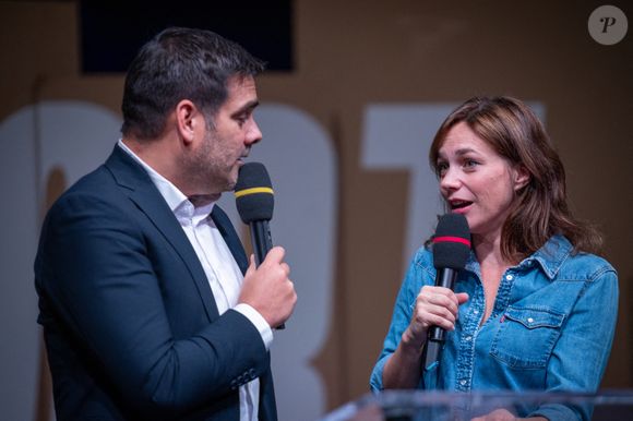Matthieu Lartot, Nathalie Pechalat lors du Grand prix de l'insertion par le sport pour demain le sport à la Maison de la radio (Radio France) Paris, France le 7 octobre 2025. Photo par Franck Derouda/ABACAPRESS.COM