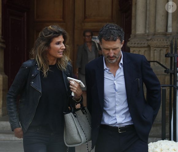 Caroline Ithurbide - Sorties des obsèques de Philippe Labro en l'église de Saint-Germain-des-Prés à Paris le 13 juin 2025. © Dominique Jacovides - Christophe Clovis / Bestimage