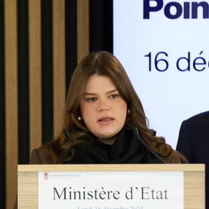 Exclusif - Camille Gottlieb (présidente de Be Safe Monaco, Association Monégasque de lutte contre la consommation d’Alcool au volant) - Conférence de presse sur la sécurité routière à Monaco le 16 décembre 2024. © Jean-François Ottonello/ Nice Matin/ Bestimage