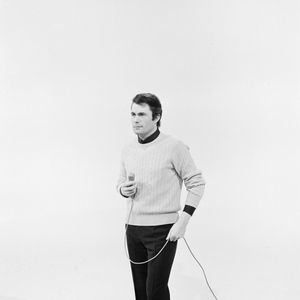 Archives - En France, à Paris, sur le plateau de l'émission "DISCORAMA", Alain Barrière. Le 18 janvier 1968.
© Alain Canu via Bestimage