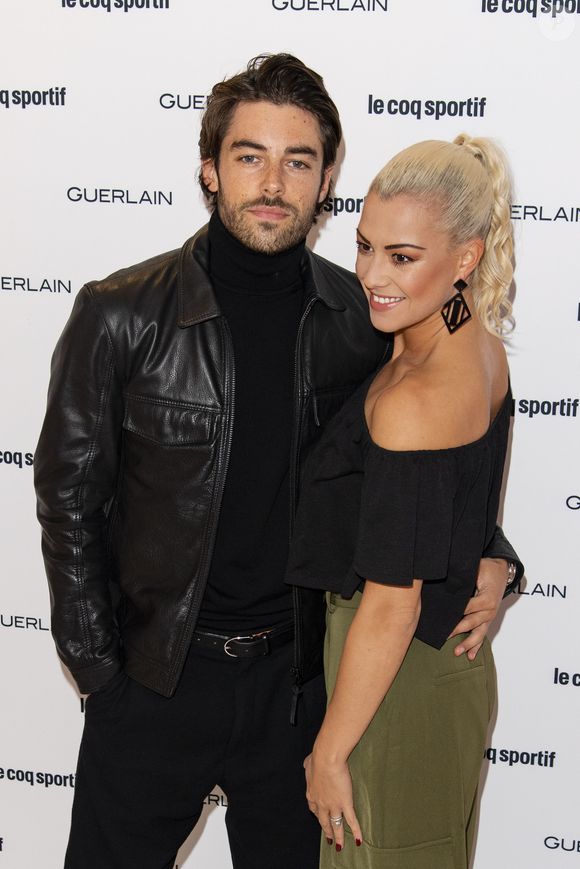 Valentin d'Hoore et sa femme Katrina Patchett - Guerlain et le coq sportif au lancement de leur seconde collaboration à la boutique Guerlain des Champs-Elysées à Paris le 23 octobre 2018. © Pierre Perusseau/Bestimage