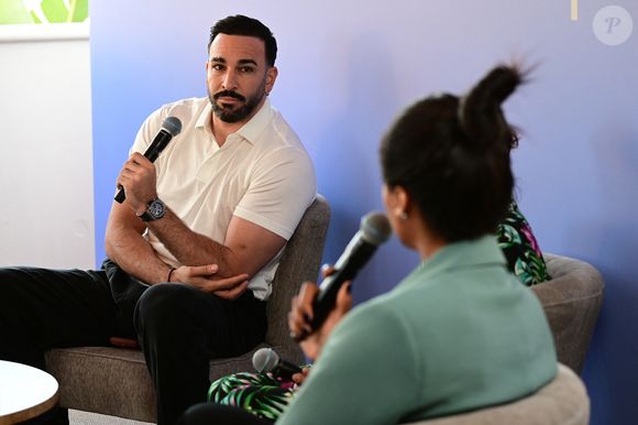 Une conférence sur le thème de la création de nouveaux horizons entre sport et divertissement avec Adil Rami, Sarah Ourahmoune, Allison Pineau et Inès Lagdiri-Nastasi au Loft Akili Mirari - Hôtel Five Seas à Cannes le mardi 19 mai 2026. © Romain Doucelin / Bestimage