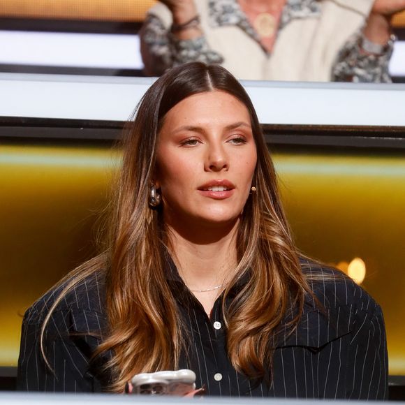 Camille Cerf à l'enregistrement de l'émission "100% Logique", présentée par C.Féraud et diffusée le 12 octobre sur France 2. © Christophe Clovis / Bestimage