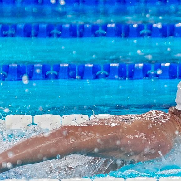 Leon Marchand pendant la finale du 200m papillon aux championnats d'Europe, le 15 août 2026 à Paris.

© Laurent Lairys / PsnewZ / Bestimage