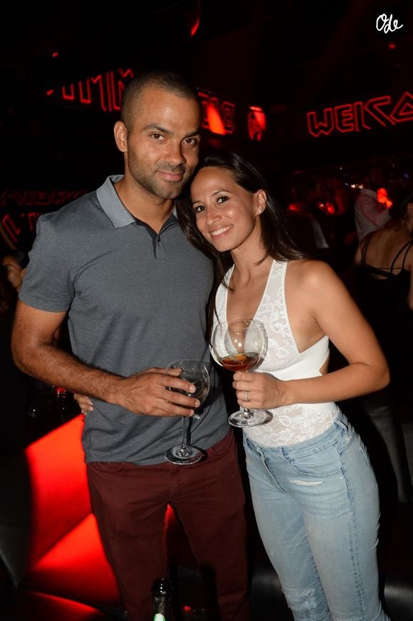 Exclusif - Tony Parker et Axelle Francine - Soirée Eleven Paris au VIP Room de Saint-Tropez, le 29 juillet 2018. © Rachid Bellak/Bestimage