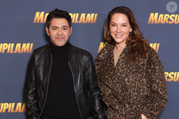Jamel Debbouze et Melissa Theuriau assistent à la première du Marsupilami au Grand Rex à Paris, France, le 01 février 2026. Photo par Jerome Domine/ABACAPRESS.COM