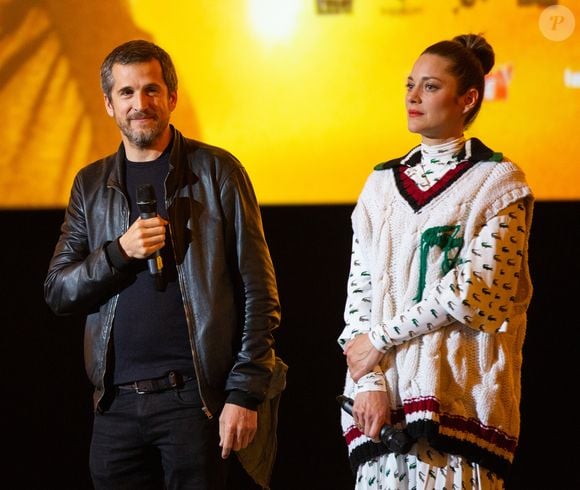 Marion Cotillard et son compagnon Guillaume Canet lors de l'avant-première du film "Nous finirons ensemble" au cinéma UGC Brouckère à Bruxelles, Belgique, le 23 avril 2019. © Alain Rolland/ImageBuzz/Bestimage