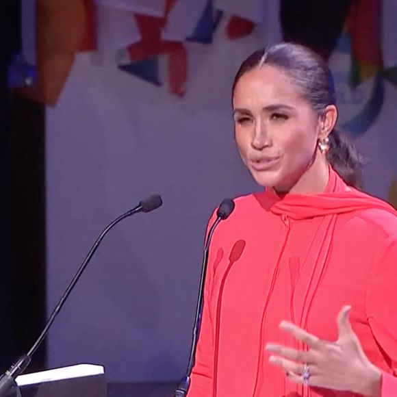 Première allocution publique de Meghan Markle au Royaume-Uni depuis le Megxit. Meghan Markle, duchesse de Sussex, lors du "One Young World Summit 2022" à Manchester, le 5 septembre 2022.  © JLPPA/Bestimage