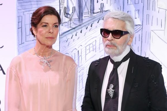 H.R.H. la princesse Caroline de Hanovre et Karl Lagerfeld - 64ème Bal de la Rose sur le thème de Manhattan, imaginé par K.Lagerfeld, au profit de la Fondation Princesse Grace, dans la Salle des Etoiles au Sporting Monte Carlo à Monaco. Le 24 mars 2018
© Olivier Huitel / Pool Restreint Monaco / Bestimage

|Pool - 64ème Bal de la Rose au profit de la Fondation Princesse Grace à Monaco