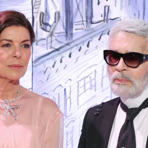 H.R.H. la princesse Caroline de Hanovre et Karl Lagerfeld - 64ème Bal de la Rose sur le thème de Manhattan, imaginé par K.Lagerfeld, au profit de la Fondation Princesse Grace, dans la Salle des Etoiles au Sporting Monte Carlo à Monaco. Le 24 mars 2018
© Olivier Huitel / Pool Restreint Monaco / Bestimage

|Pool - 64ème Bal de la Rose au profit de la Fondation Princesse Grace à Monaco