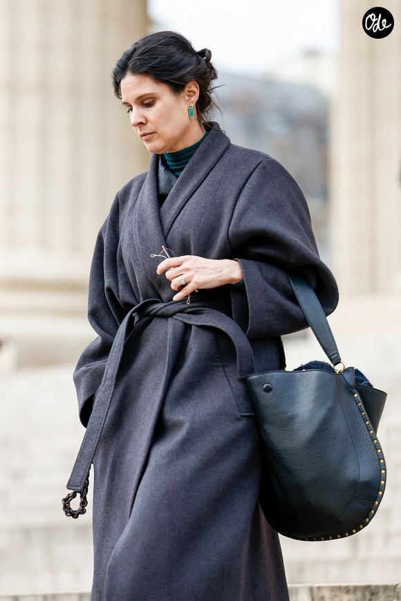 Apolline de Malherbe - Sorties de la cérémonie religieuse en hommage à Rolland Courbis en l’église de la Madeleine à Paris, France, le 14 janvier 2026. © Jacovides-Moreau/Bestimage
