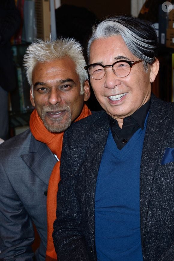 Satya Oblette et Kenzo Takada assistant à la séance de dédicace de Kenzo Takada Par Madame Kazuko Masui à la bibliothèque Artcurial à Paris, France, le 21 novembre 2018. Photo by Aurore Marechal/ABACAPRESS.COM