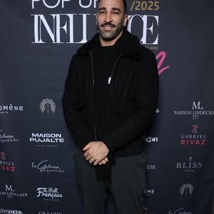 Adil Rami participe à la Pop Up Influence Party organisée par Aurelien Cassirame, à Paris, le 02 février 2025 à Paris, France. Photo by Jerome Domine/ABACAPRESS.COM