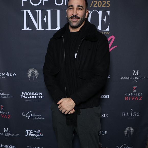 Adil Rami participe à la Pop Up Influence Party organisée par Aurelien Cassirame, à Paris, le 02 février 2025 à Paris, France. Photo by Jerome Domine/ABACAPRESS.COM