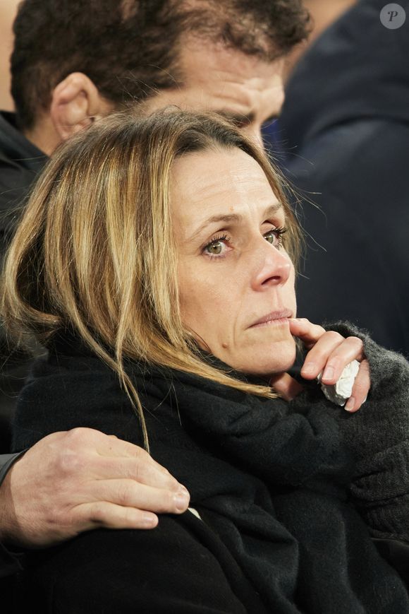Valérie Narjissi - Hommage à Medhi Narjissi, disparu cet été lors d’un stage en Afrique du sud, lors du lancement du Tournoi des Six Nations opposant la France au Pays de Galles, au Stade de France, à Saint-Denis, Seine Saint-Denis, France, le 31 janvier 2025. © Cyril Moreau/Bestimage
