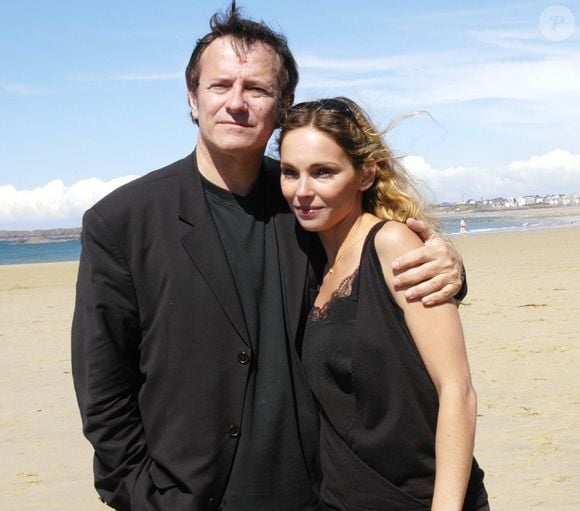 Claire Keim et Francis Huster - Feuilleton de TF1 - Zodiaque - TF1 Festival des films de l'été à Saint-Malo. (JAEGLE STEPHANE / BESTIMAGE). 2004