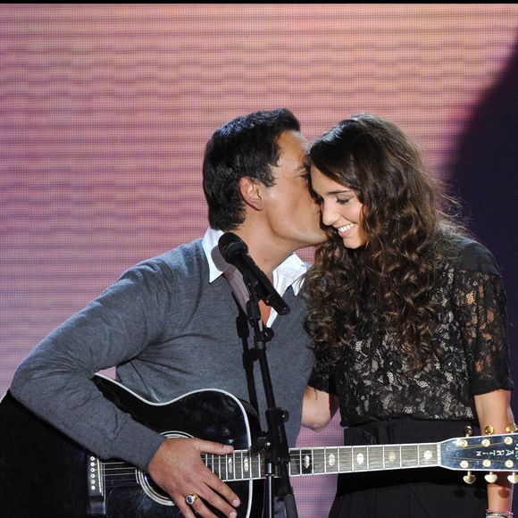 DANY BRILLANT ET SA FILLE LEA - ENREGISTREMENT DE L'EMISSION "VIVEMENT DIMANCHE", SPECIALE RUGBY, DIFFUSEE LE 9 JANVIER 2011