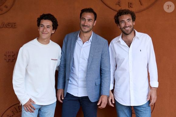 Louis Kretz,Valentin Kretz et Martin Kretz au village lors des Internationaux de France de tennis de Roland Garros 2024, à Paris, France, le 4 juin 2024. © Jacovides-Moreau/Bestimage