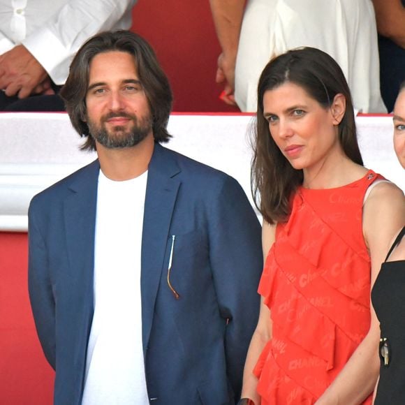 Dimitri Rassam et Charlotte Casiraghi durant le Jumping International de Monaco, 16eme édition du Longines Global Champions Tour, le 1er juillet 2022. © Bruno Bebert / Bestimage