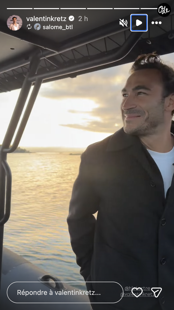 Valentin Kretz profite d'un moment de détente dans un cadre exceptionnelle.