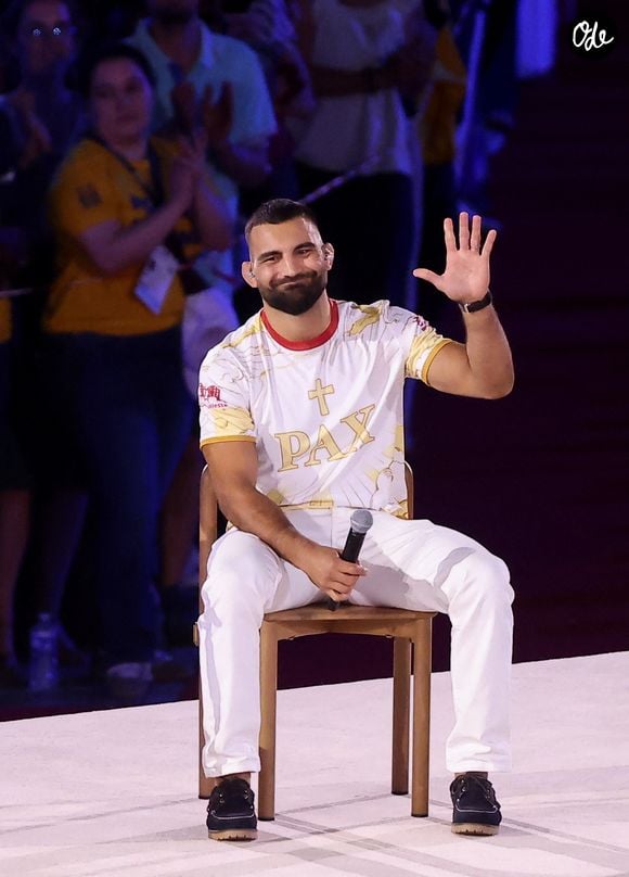 Benoit Saint-Denis - Le pape Léon XIV au Stade de France, à Saint-Denis, en périphérie de Paris, le 25 septembre 2026, pour présider une veillée de prière avec des jeunes de 17 à 35 ans, dans le cadre de sa visite de quatre jours en France.
© Jacovides-Moreau/Bestimage