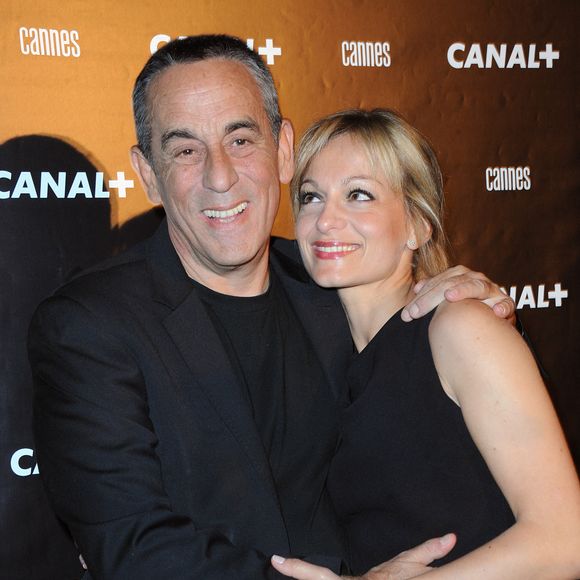 Thierry Ardisson et sa femme arrivent à la soirée Canal Plus au Suquet lors du 65e Festival de Cannes à Cannes, France, le 18 mai 2012. Photo by Giancarlo Gorassini/ABACAPRESS.COM
