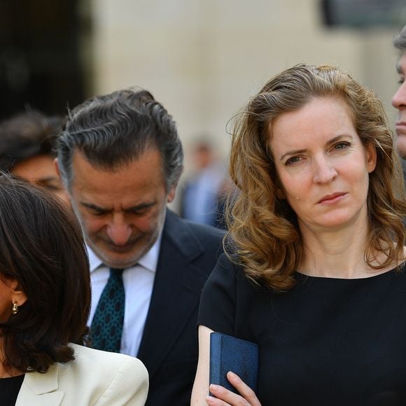 Nicole Guedj, Nathalie Kosciusko-Morizet, Arnaud Montebourg -  Hommage national à Simone Veil (femme politique et rescapée de la Shoah) dans la cour d'Honneur des Invalides à Paris, France, le 5 juillet 2017. Simone Veil reposera avec son mari au Panthéon. ©  Christian Liewig/Pool/ Bestimage