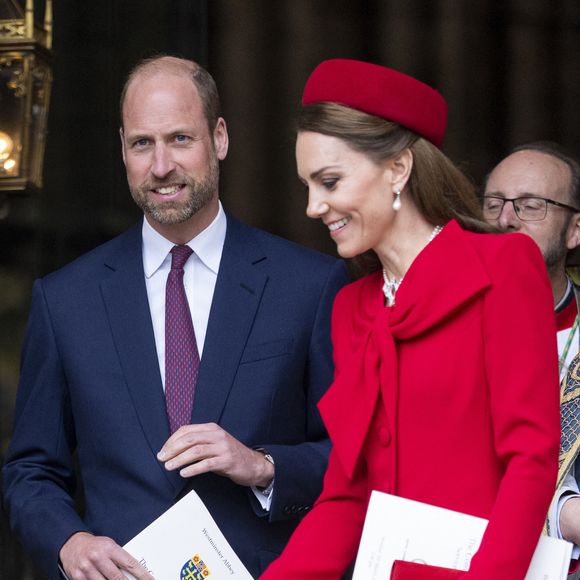 Prince de Galles et de Catherine Princesse de Galles, de la Princesse Royale, de la Princesse Anne et du Duc de Gloucester et de la Duchesse de Gloucester assistant à la cérémonie annuelle de célébration du Jour du Commonwealth à l'Abbaye de Westminster. (GOFF INF / BESTIMAGE).