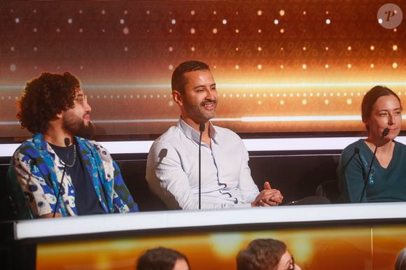 Exclusif  - Jafar, champion de Qui veut gagner des millions lors de l'enregistrement de l'émission "100% logique" présentée par C. Feraud et qui sera diffusée le 29 mars au Studio du Lendit à Saint-Denis, France, le 14 décembre 2024. © Christophe Clovis/Bestimage