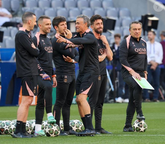 Luis Enrique, entraîneur du FC Paris Saint-Germain lors de l'entraînement préparatoire la veille de la finale de l'UEFA Champions League à Munich le 30 mai 2025 entre l'Internazionale Milano et le FC Paris Saint-Germain à l'Allianz Arena de Munich. © Zuma/Bestimage