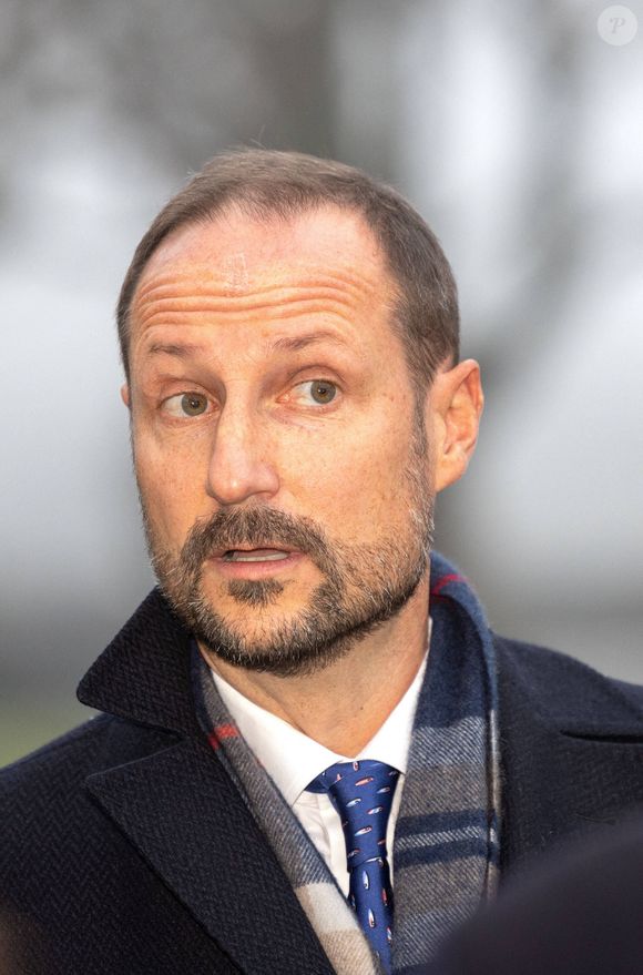 Le prince Haakon de Norvège en visite dans l'entreprise Hystar AS à Hovik, dans le cadre de la visite du roi des Pays-Bas en Norvège. Le 14 novembre 2024 © Dana Press / Bestimage